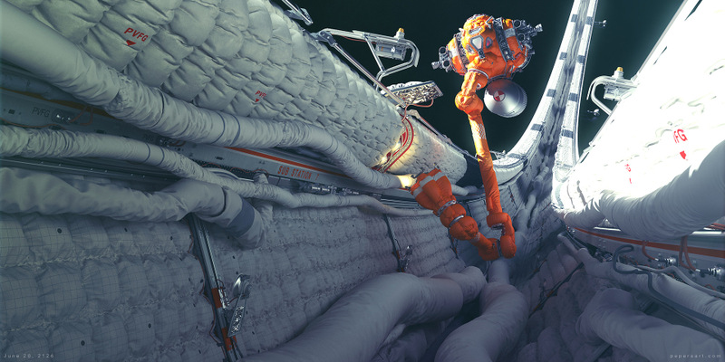 Illustration for article titled The Fantastic Space Art Of Paul Pepera